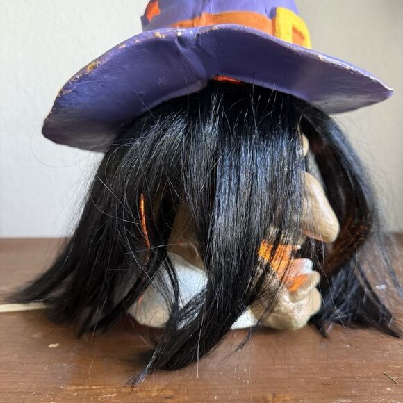 1993 Trendmasters Purple Hat Witch Light Up Working Halloween - Picture 6 of 9